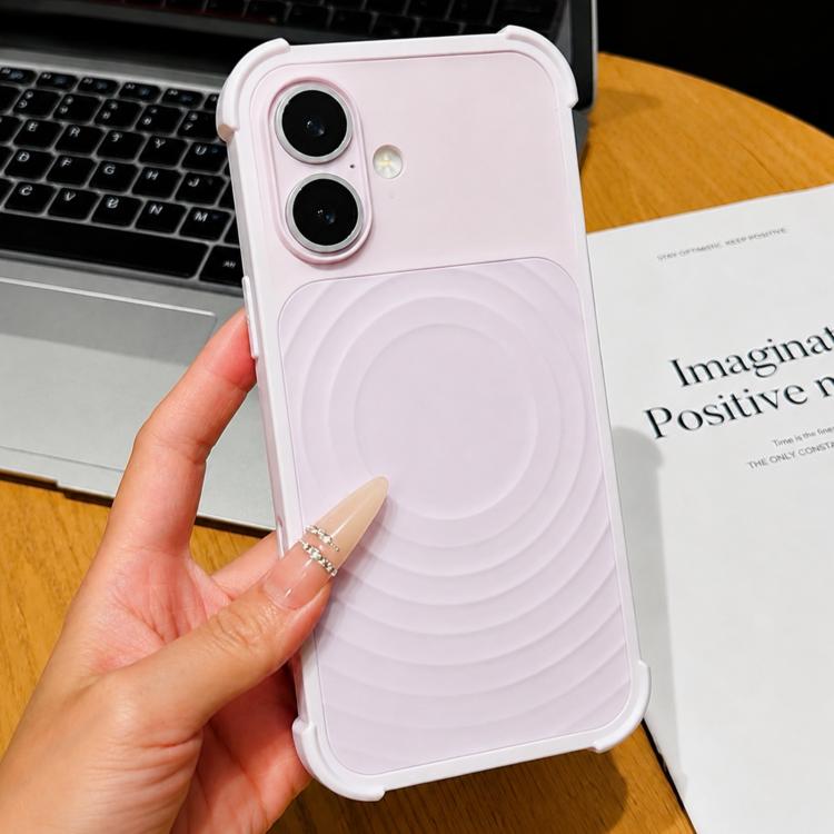 Custodia magnetica per telefono con texture a onde d'acqua e pellicola protettiva per obiettivo., For iPhone 16 Pro Max, For iPhone 16 Pro, For iPhone 16