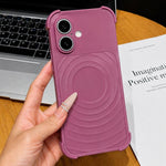Custodia magnetica per telefono con texture a onde d'acqua e pellicola protettiva per obiettivo., For iPhone 16 Pro Max, For iPhone 16 Pro, For iPhone 16