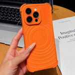 Custodia magnetica per telefono con texture a onde d'acqua e pellicola protettiva per obiettivo., For iPhone 16 Pro Max, For iPhone 16 Pro, For iPhone 16