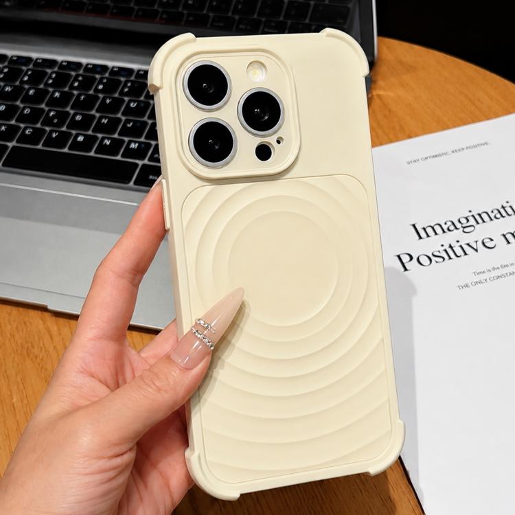 Custodia magnetica per telefono con texture a onde d'acqua e pellicola protettiva per obiettivo., For iPhone 16 Pro Max, For iPhone 16 Pro, For iPhone 16