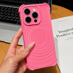 Custodia magnetica per telefono con texture a onde d'acqua e pellicola protettiva per obiettivo., For iPhone 16 Pro Max, For iPhone 16 Pro, For iPhone 16