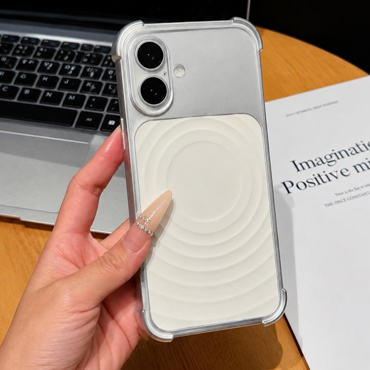 Custodia magnetica per telefono con texture a onde d'acqua e pellicola protettiva per obiettivo., For iPhone 17 Pro Max, For iPhone 17 Pro, For iPhone 17