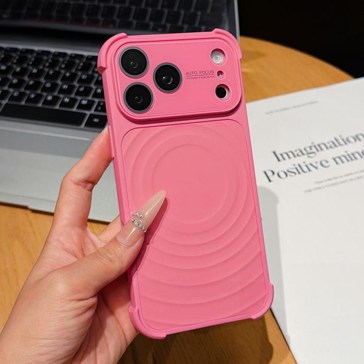 Custodia magnetica per telefono con texture a onde d'acqua e pellicola protettiva per obiettivo., For iPhone 17 Pro Max, For iPhone 17 Pro, For iPhone 17