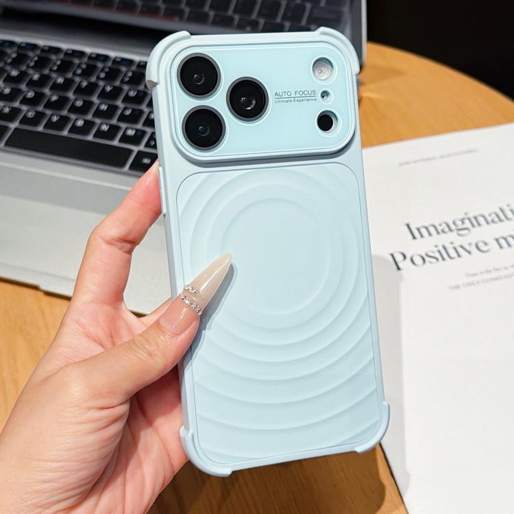 Custodia magnetica per telefono con texture a onde d'acqua e pellicola protettiva per obiettivo., For iPhone 17 Pro Max, For iPhone 17 Pro, For iPhone 17