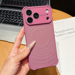 Custodia magnetica per telefono con texture a onde d'acqua e pellicola protettiva per obiettivo., For iPhone 17 Pro Max, For iPhone 17 Pro, For iPhone 17