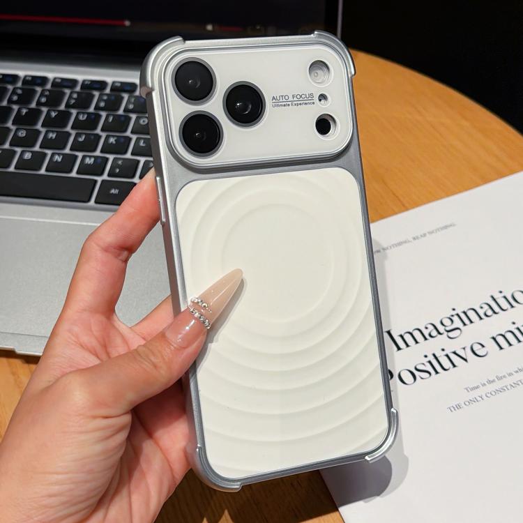 Custodia magnetica per telefono con texture a onde d'acqua e pellicola protettiva per obiettivo., For iPhone 17 Pro Max, For iPhone 17 Pro, For iPhone 17