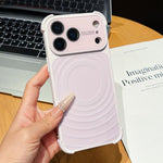 Custodia magnetica per telefono con texture a onde d'acqua e pellicola protettiva per obiettivo., For iPhone 17 Pro Max, For iPhone 17 Pro, For iPhone 17