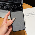Custodia magnetica per telefono con texture a onde d'acqua e pellicola protettiva per obiettivo., For iPhone 17 Pro Max, For iPhone 17 Pro, For iPhone 17