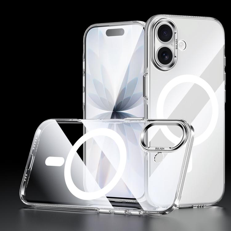 Custodia magnetica trasparente in PC della serie Crystal di SULADA per telefono., For iPhone 18 Pro, For iPhone 18 Pro Max, For iPhone 17 Pro Max, For iPhone 17 Pro, For iPhone 17