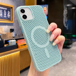 Custodia magnetica rinfrescante a nido d'ape per telefono, piacevole al tatto., For iPhone 11