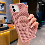 Custodia magnetica rinfrescante a nido d'ape per telefono, piacevole al tatto., For iPhone 11