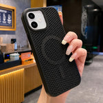 Custodia magnetica rinfrescante a nido d'ape per telefono, piacevole al tatto., For iPhone 11