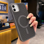 Custodia magnetica rinfrescante a nido d'ape per telefono, piacevole al tatto., For iPhone 11