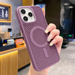 Custodia magnetica rinfrescante a nido d'ape per telefono, piacevole al tatto., For iPhone 12 Pro, For iPhone 11 Pro Max