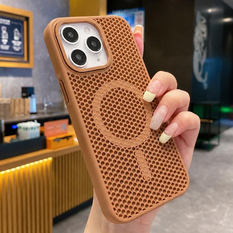 Custodia magnetica rinfrescante a nido d'ape per telefono, piacevole al tatto., For iPhone 12 Pro, For iPhone 11 Pro Max
