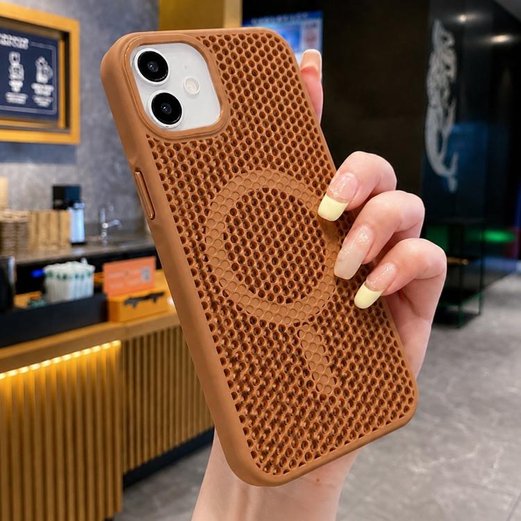 Custodia magnetica rinfrescante a nido d'ape per telefono, piacevole al tatto., For iPhone 12, For iPhone 12 Pro Max