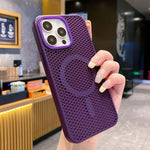 Custodia magnetica rinfrescante a nido d'ape per telefono, piacevole al tatto., For iPhone 12, For iPhone 12 Pro Max