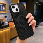 Custodia magnetica rinfrescante a nido d'ape per telefono, piacevole al tatto., For iPhone 15, For iPhone 14 Plus