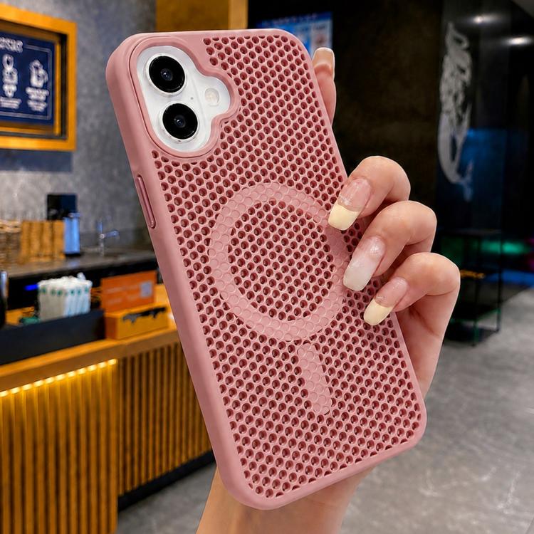 Custodia magnetica rinfrescante a nido d'ape per telefono, piacevole al tatto., For iPhone 16, For iPhone 15 Pro Max