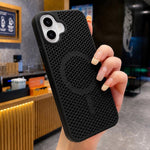 Custodia magnetica rinfrescante a nido d'ape per telefono, piacevole al tatto., For iPhone 16, For iPhone 15 Pro Max