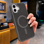 Custodia magnetica rinfrescante a nido d'ape per telefono, piacevole al tatto., For iPhone 16, For iPhone 15 Pro Max