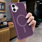 Custodia magnetica rinfrescante a nido d'ape per telefono, piacevole al tatto., For iPhone 17 Pro, For iPhone 17