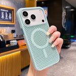 Custodia magnetica rinfrescante a nido d'ape per telefono, piacevole al tatto., For iPhone 17 Pro, For iPhone 17