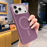 Custodia magnetica rinfrescante a nido d'ape per telefono, piacevole al tatto., For iPhone 17 Pro, For iPhone 17