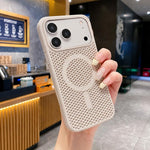 Custodia magnetica rinfrescante a nido d'ape per telefono, piacevole al tatto., For iPhone 17e / 16e, For iPhone 17 Pro Max