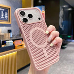 Custodia magnetica rinfrescante a nido d'ape per telefono, piacevole al tatto., For iPhone 17e / 16e, For iPhone 17 Pro Max