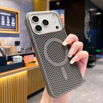 Custodia magnetica rinfrescante a nido d'ape per telefono, piacevole al tatto., For iPhone 17e / 16e, For iPhone 17 Pro Max