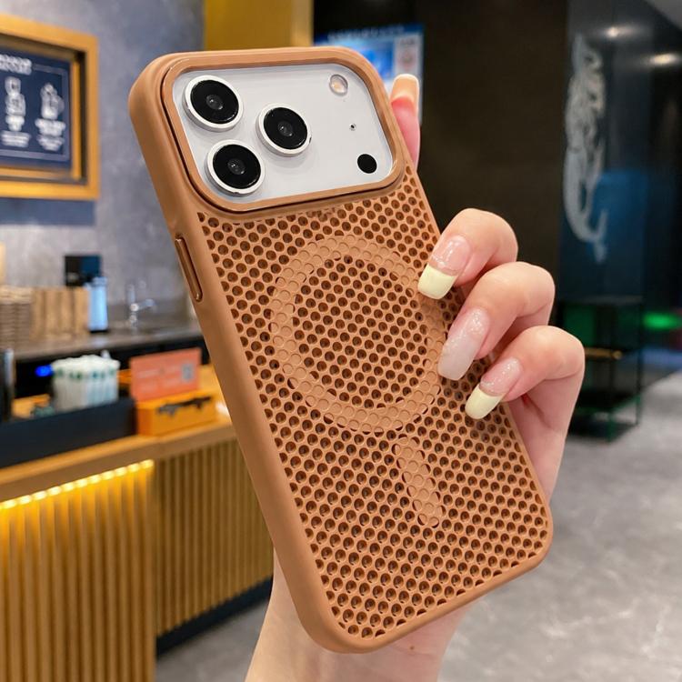 Custodia magnetica rinfrescante a nido d'ape per telefono, piacevole al tatto., For iPhone 17e / 16e, For iPhone 17 Pro Max