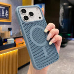 Custodia magnetica rinfrescante a nido d'ape per telefono, piacevole al tatto., For iPhone 17e / 16e, For iPhone 17 Pro Max