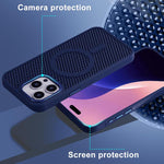 Custodia magnetica rinfrescante a nido d'ape per telefono, piacevole al tatto., For iPhone 15, For iPhone 14 Plus