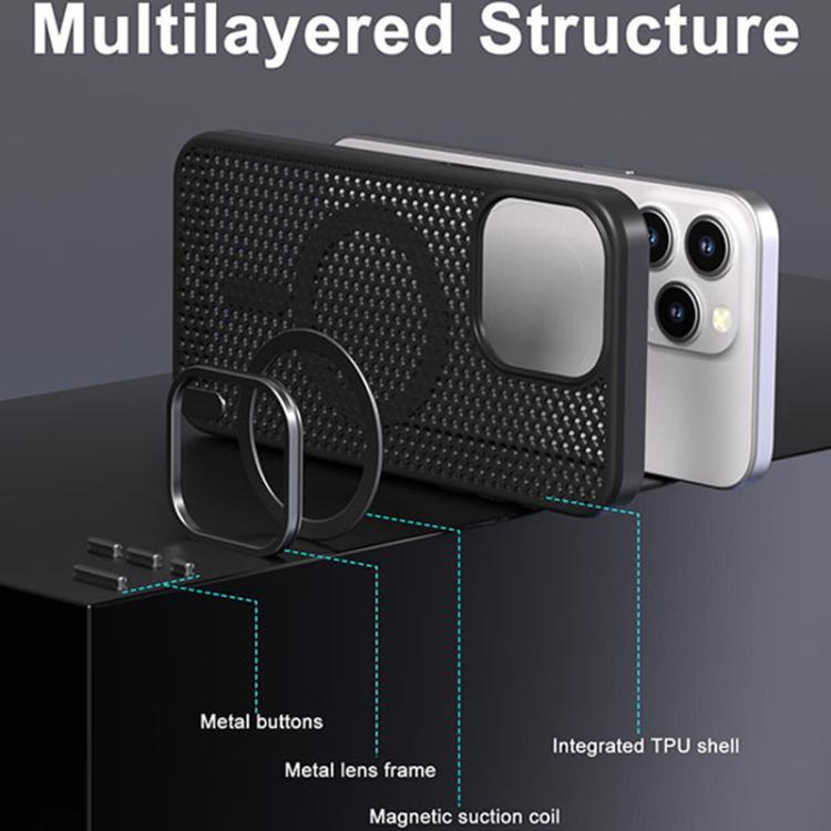 Custodia magnetica rinfrescante a nido d'ape per telefono, piacevole al tatto., For iPhone 11