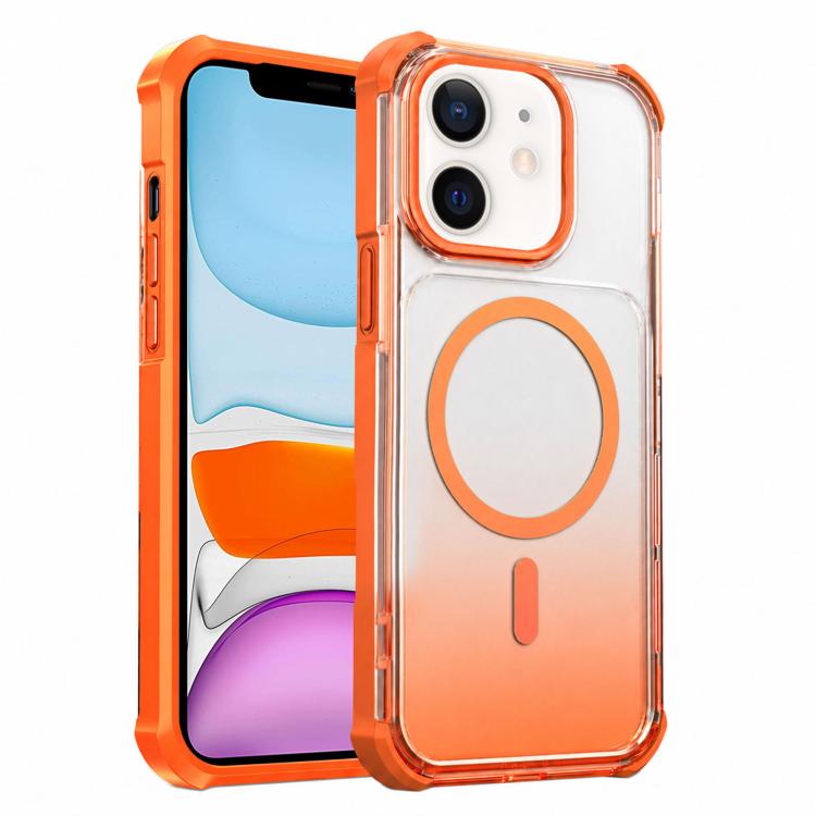 Custodia magnetica trasparente con effetto sfumato per telefono, For iPhone 12 Pro Max, For iPhone 12 Pro, For iPhone 11 Pro Max, For iPhone 11