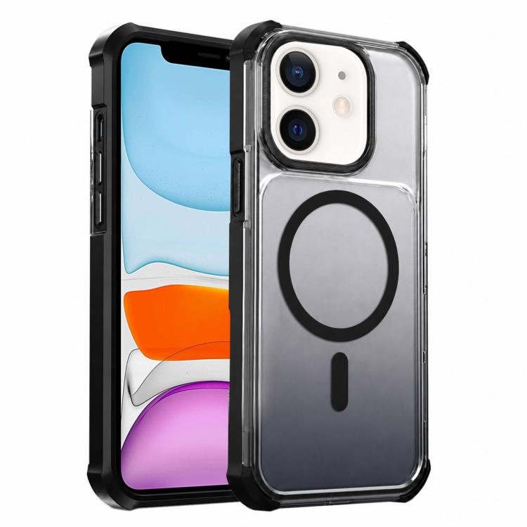 Custodia magnetica trasparente con effetto sfumato per telefono, For iPhone 12 Pro Max, For iPhone 12 Pro, For iPhone 11 Pro Max, For iPhone 11