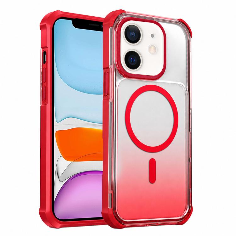 Custodia magnetica trasparente con effetto sfumato per telefono, For iPhone 12 Pro Max, For iPhone 12 Pro, For iPhone 11 Pro Max, For iPhone 11