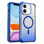 Custodia magnetica trasparente con effetto sfumato per telefono, For iPhone 12 Pro Max, For iPhone 12 Pro, For iPhone 11 Pro Max, For iPhone 11