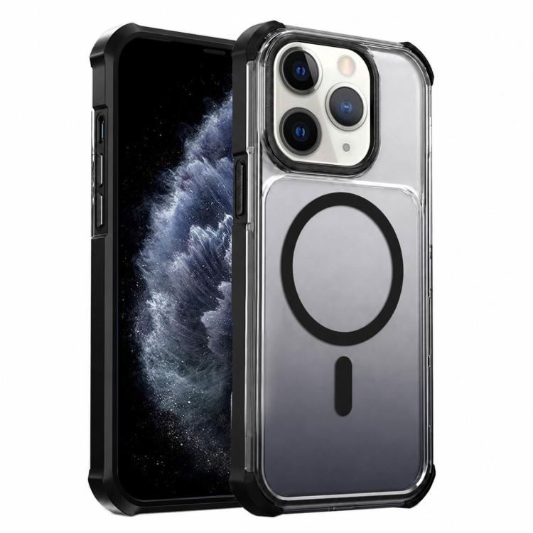 Custodia magnetica trasparente con effetto sfumato per telefono, For iPhone 12 Pro Max, For iPhone 12 Pro, For iPhone 11 Pro Max, For iPhone 11