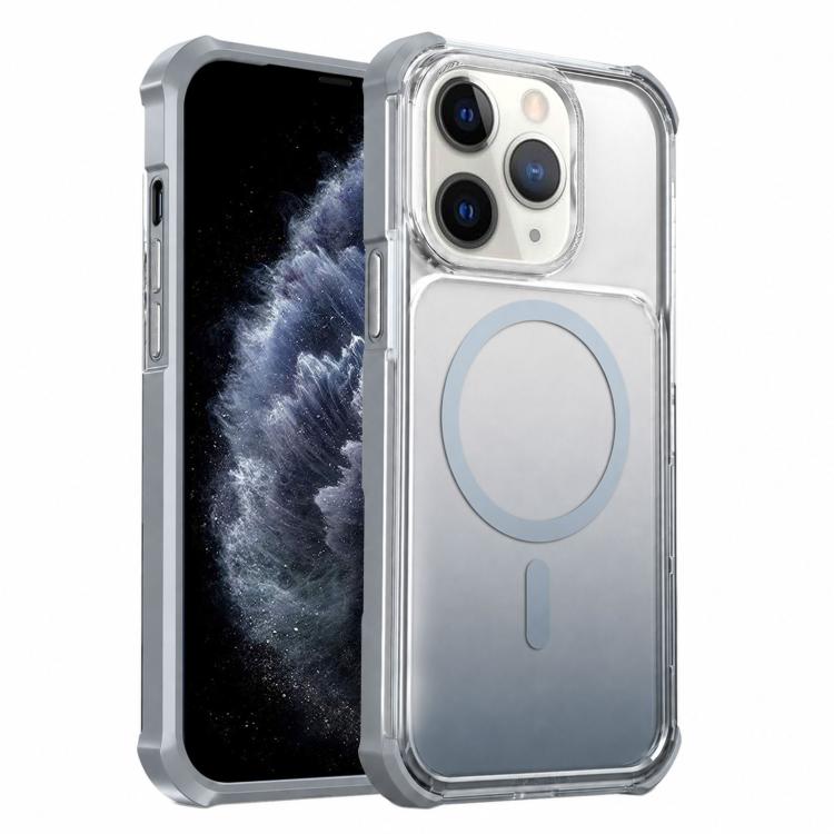 Custodia magnetica trasparente con effetto sfumato per telefono, For iPhone 12 Pro Max, For iPhone 12 Pro, For iPhone 11 Pro Max, For iPhone 11