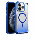 Custodia magnetica trasparente con effetto sfumato per telefono, For iPhone 12 Pro Max, For iPhone 12 Pro, For iPhone 11 Pro Max, For iPhone 11