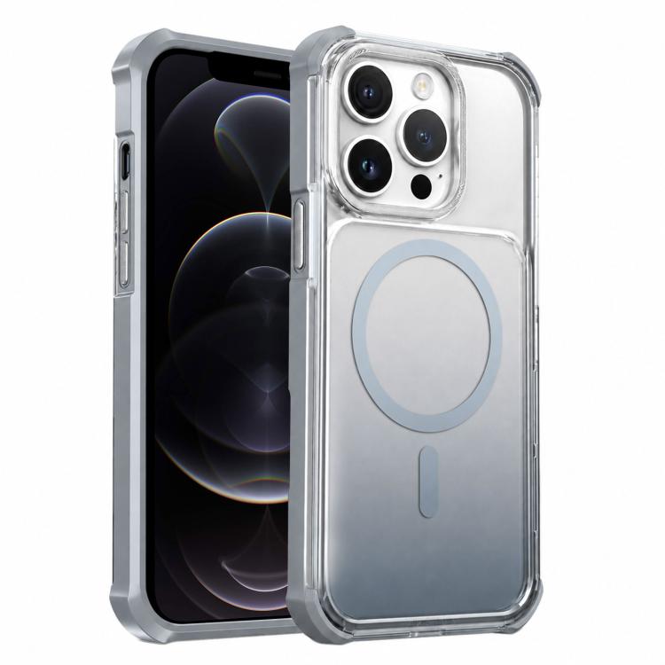 Custodia magnetica trasparente con effetto sfumato per telefono, For iPhone 12 Pro Max, For iPhone 12 Pro, For iPhone 11 Pro Max, For iPhone 11