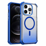 Custodia magnetica trasparente con effetto sfumato per telefono, For iPhone 12 Pro Max, For iPhone 12 Pro, For iPhone 11 Pro Max, For iPhone 11