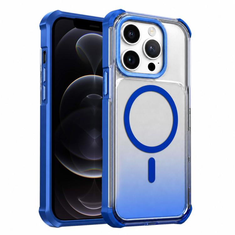 Custodia magnetica trasparente con effetto sfumato per telefono, For iPhone 12 Pro Max, For iPhone 12 Pro, For iPhone 11 Pro Max, For iPhone 11