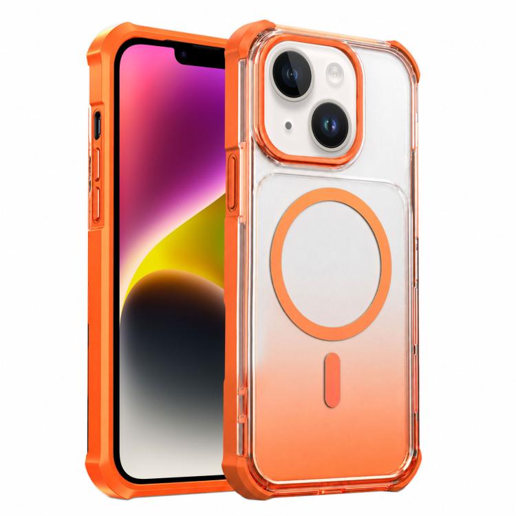 Custodia magnetica trasparente con effetto sfumato per telefono, For iPhone 15, For iPhone 14, For iPhone 14 Pro, For iPhone 14 Pro Max