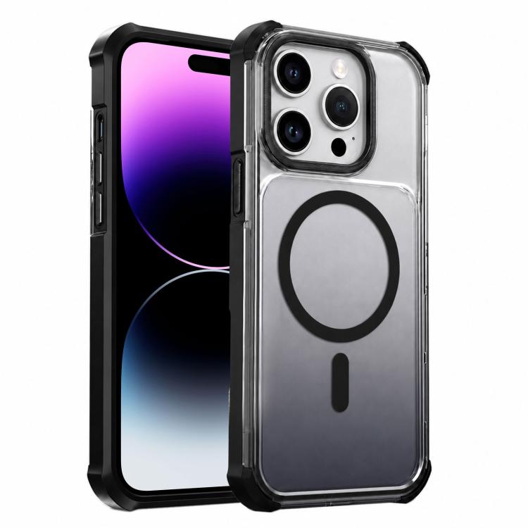 Custodia magnetica trasparente con effetto sfumato per telefono, For iPhone 15, For iPhone 14, For iPhone 14 Pro, For iPhone 14 Pro Max