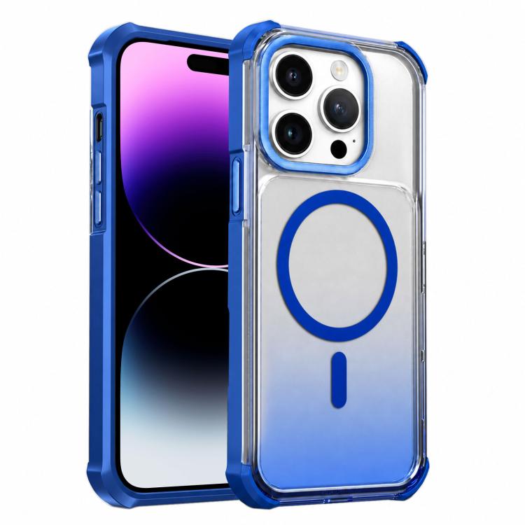 Custodia magnetica trasparente con effetto sfumato per telefono, For iPhone 15, For iPhone 14, For iPhone 14 Pro, For iPhone 14 Pro Max