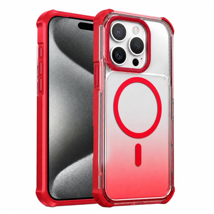 Custodia magnetica trasparente con effetto sfumato per telefono, For iPhone 16, For iPhone 15 Pro Max, For iPhone 15 Pro, For iPhone 15 Plus