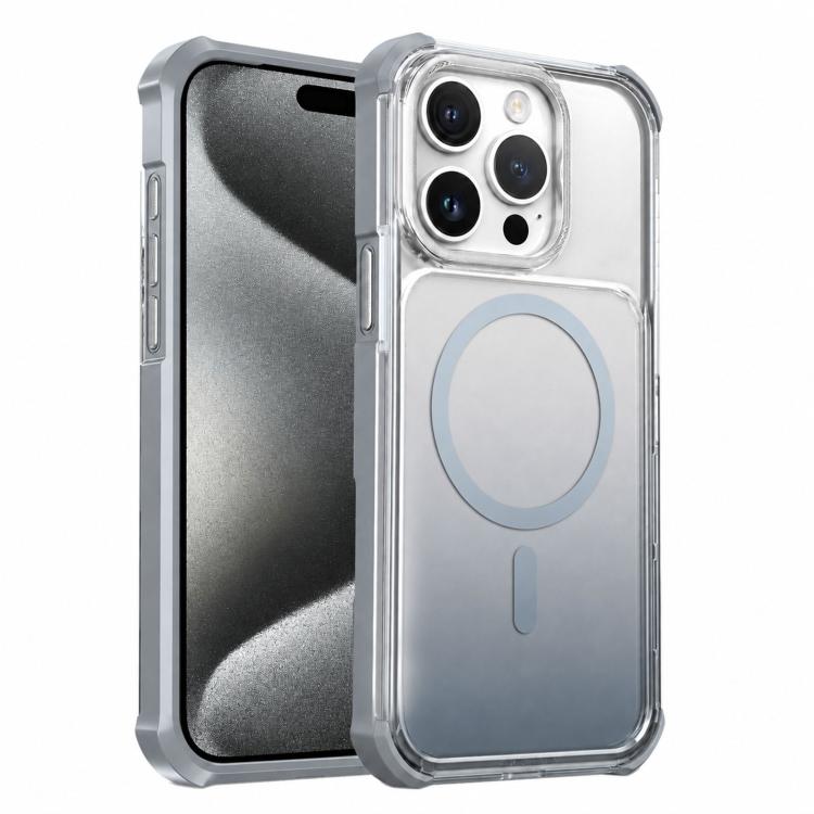 Custodia magnetica trasparente con effetto sfumato per telefono, For iPhone 16, For iPhone 15 Pro Max, For iPhone 15 Pro, For iPhone 15 Plus